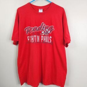 Double A Baseball Reading Fightin Phils Short Sleeve Jersey Style Tee XL